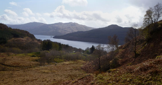 Inversnaid Lodge overlooks Loch Lomond 